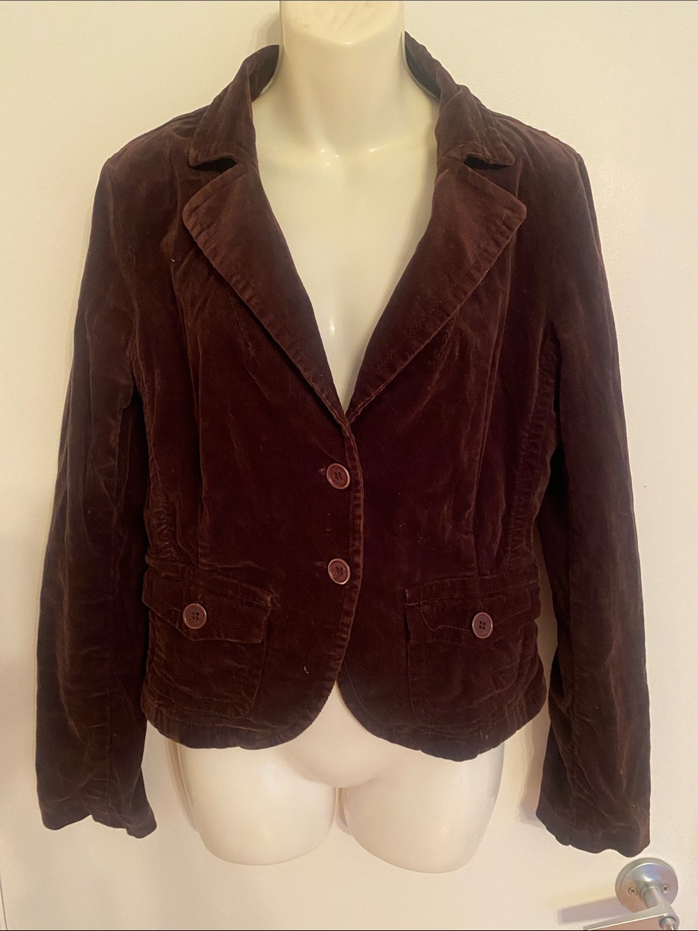 Dynamite VTG Chicolate Brown Corduroy fitted Blazer Size Medium